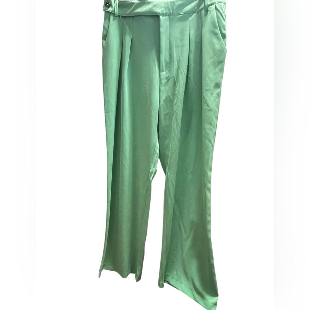 Officine Generale Green Boot Cut Flare Pants